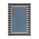 Sinine käsitsi kootud villane vaip 160x230 cm Kai Wool Border - Flair Rugs