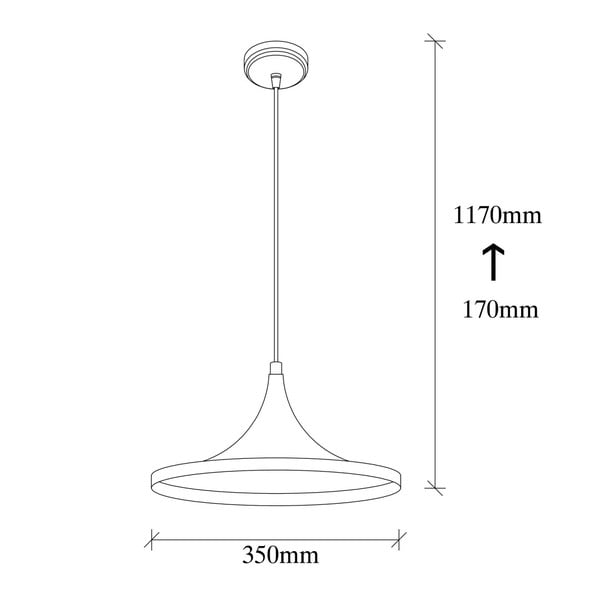 Mustast metallist rippvalgusti Opviq lights Leon - Opviq lights-image-2