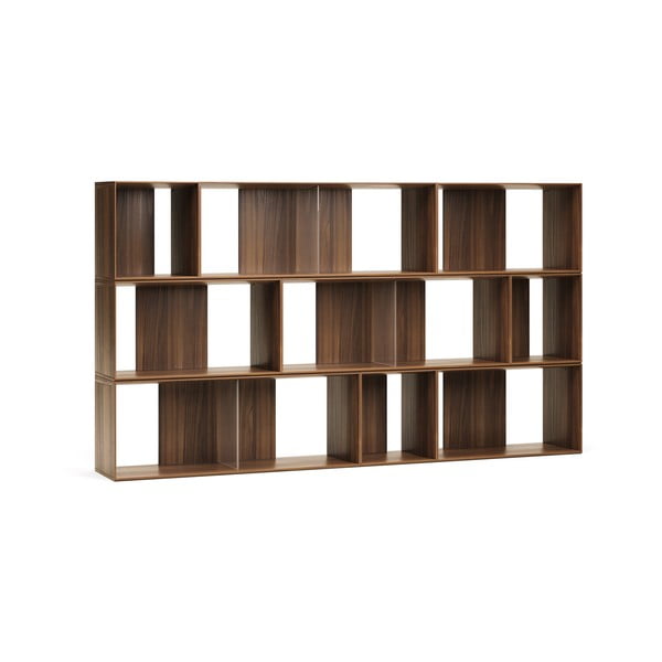 Pähklipuu dekooriga moodulriiulite süsteem 9 tk 202x114 cm Litto - Kave Home-image-2