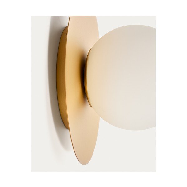 Valge/kuldne seinalamp ø 25 cm Brisia - Kave Home-image-3