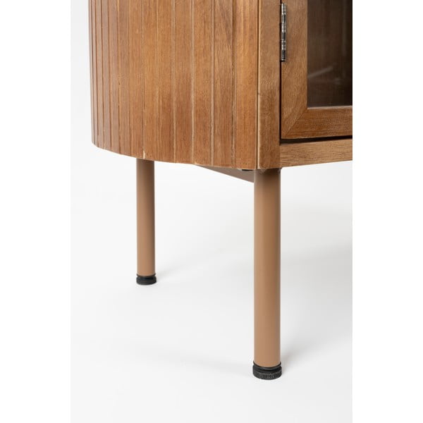 Kummipuidust vitriinkapp 80x140x38 cm Yaz - White Label-image-3