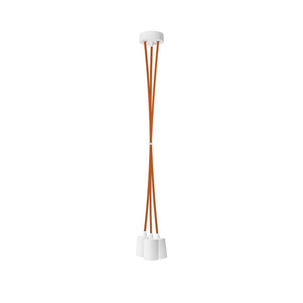 Trojitý oranžový závěsný kabel s bílou objímkou Cero Bulb Attack