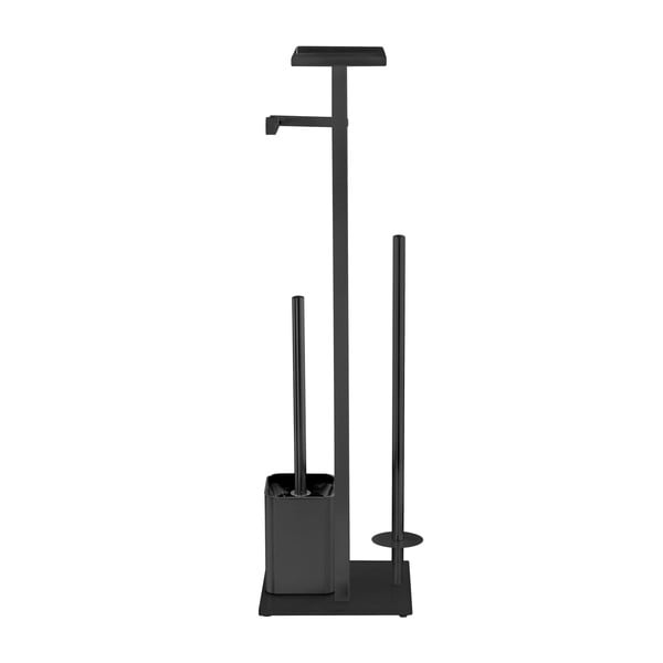 Must WC-paberi hoidja roostevabast terasest harjaga Debar - Wenko-image-4