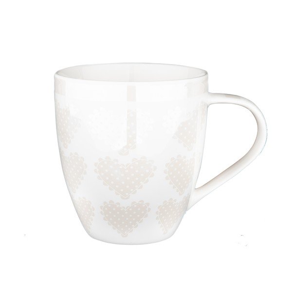 Porcelánový hrnek se srdíčky Dakls Hearts, 490 ml