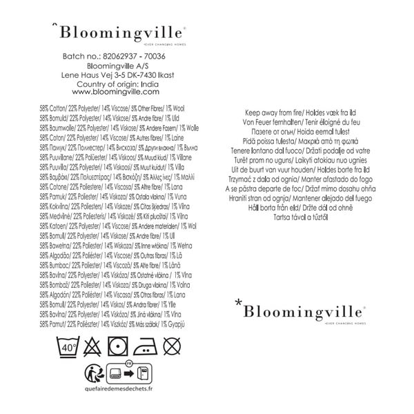 Sinine/beež taaskasutatud puuvillast tekk 130x160 cm Ethan - Bloomingville-image-3