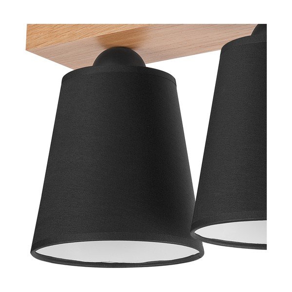 Must laevalgusti tekstiilist varjuga ø 15 cm Lula - LAMKUR-image-4