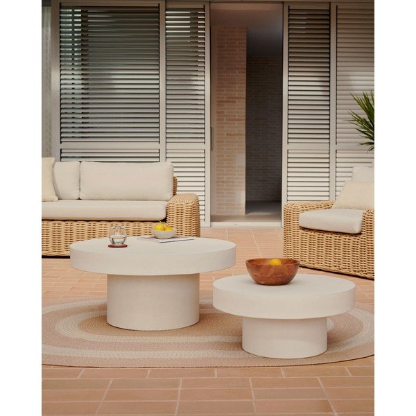 Betoonist ümmargune aia abilaud ø 90 cm Aiguablava - Kave Home-image-1