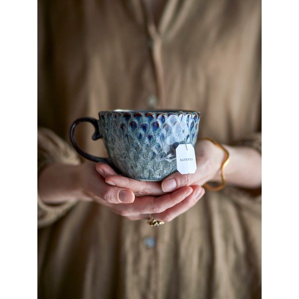 Hallid keraamilised tassid komplektis 4 tk 365 ml Katrina - Bloomingville-image-2