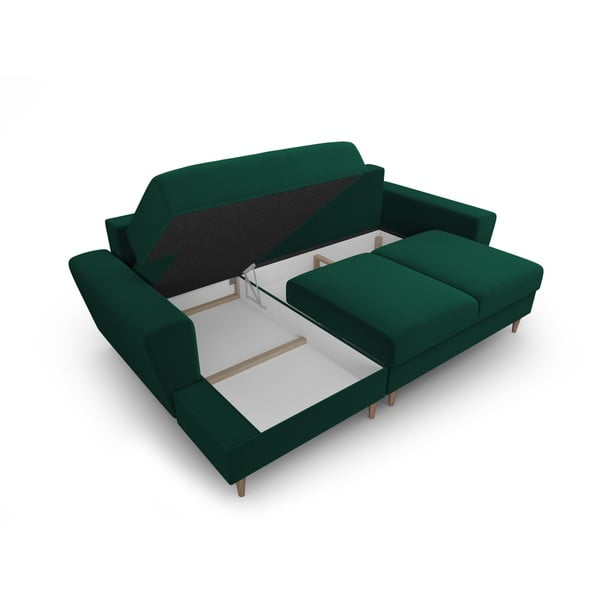 Roheline sametist panipaigaga nurgadiivanvoodi (vasak nurk) Kyoto - Cosmopolitan Design-image-3