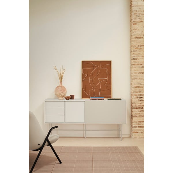 Beež/kreem madal liugustega kummut 180x91 cm Nube - Teulat-image-1
