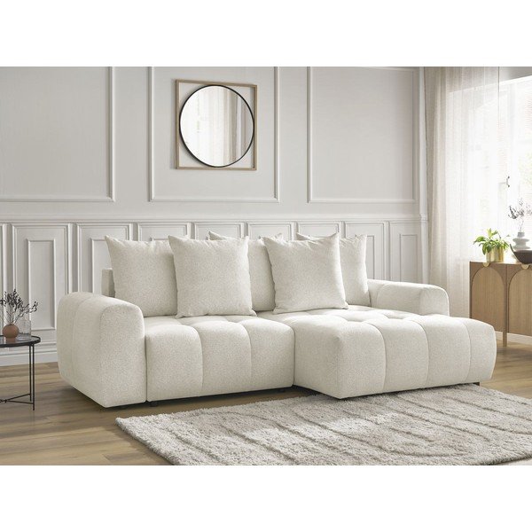 Valge šenillist panipaigaga nurgadiivanvoodi (parem nurk) Roxelane - Bobochic Paris-image-3