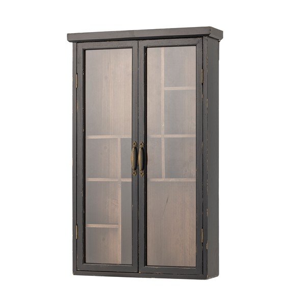 Must rippuv kuusepuidust vitriinkapp 50x80x14 cm Hazem - Bloomingville-image-3