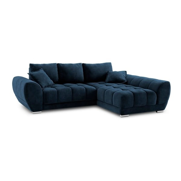 Kuninglikus sinises nurgas diivanvoodi sametpolsterdusega , paremas nurgas Nuage - Windsor & Co Sofas-image-2