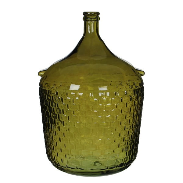 Zelená skleněná váza Mica Diego, 56 x 40 cm