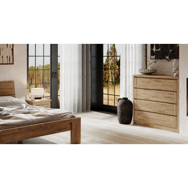 Pruun tammepuidust madal kummut 105x96 cm Timo - Olivia Living-image-1