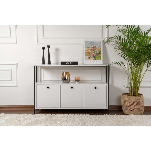 Valge konsoollaud 29,5x120 cm Solace - Kalune Design-image-4