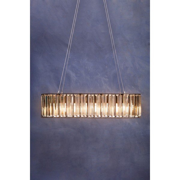 Metallist ripplamp klaasist varjuga Akiko - Premier Housewares-image-1