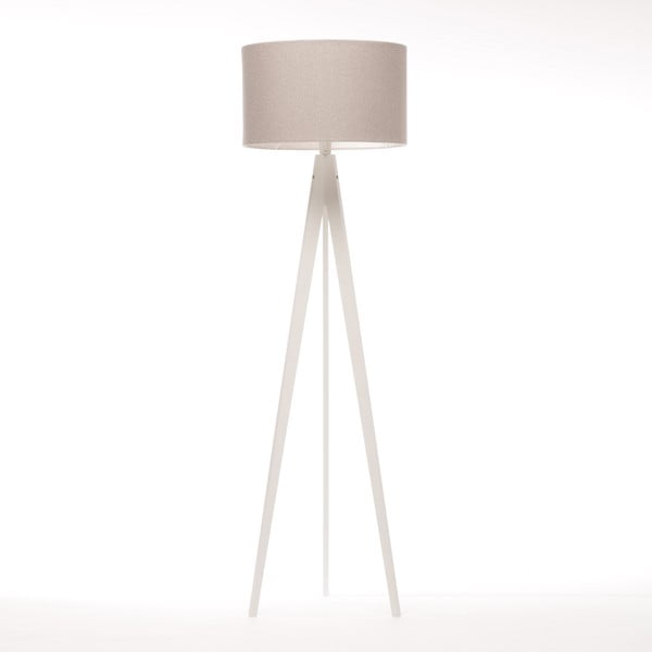 Stojací lampa Artist Brown Grey Felt/White, 125x42 cm