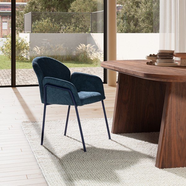 Sinised polsterdatud söögitoolid komplektis 2 tk Aslin - MOME-image-2