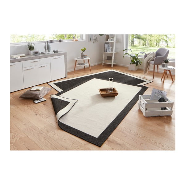 Must ja kreemjas välisvaip , 160 x 230 cm Panama - NORTHRUGS-image-1