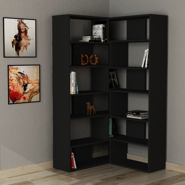 Antracitová rohová knihovna Molly N 4 Anthracite-image-1