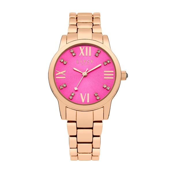 Dámské hodinky s růžovým ciferníkem Lipsy