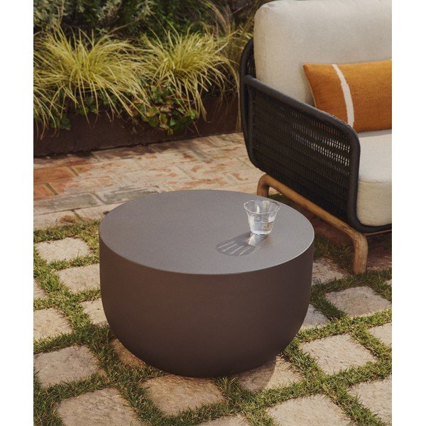 Betoonist ümmargune aiakohvilaud ø 60 cm Garbet - Kave Home-image-1