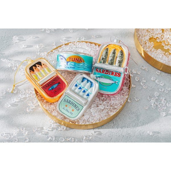 Klaasist jõuluehe, 7 cm Can of Sardines – Sass & Belle-image-3