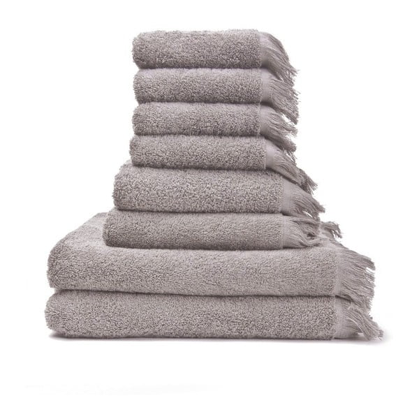 Hallikaspruunid  puuvillased rätikud ja käterätikud 8tk komplektis - Bonami Selection