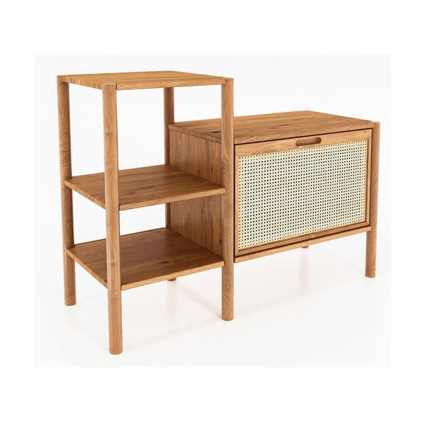 Raamaturiiul tammepuidust naturaalses värvitoonis 115x86 cm Pola - The Beds-image-2