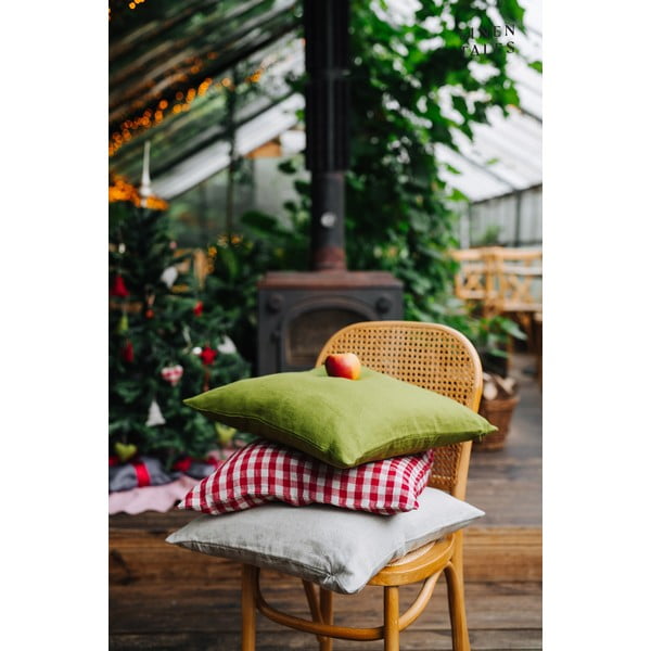 Linane padjapüür 50x50 cm Red Gingham - Linen Tales-image-2