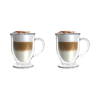 2 topelt seinaga latteklaasi komplekt, 250 ml - Vialli Design