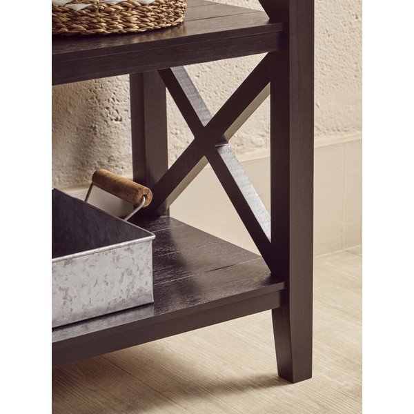 Must männipuidust riiul 40x81x81 cm Heritage - Premier Housewares-image-4