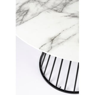 Ümmargune söögilaud marmorist dekooriga ø 110 cm Floris - White Label