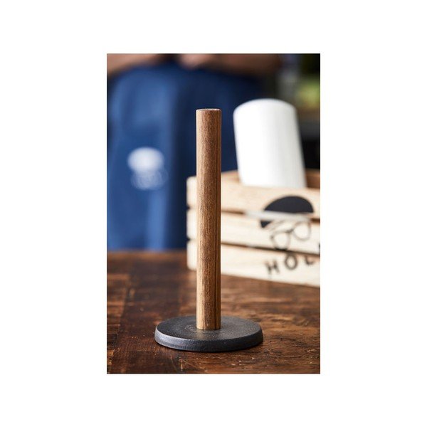 Must/puiduvärvi metall majapidamispaberi stend ø 13,5 cm – Holm-image-4