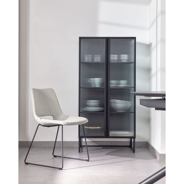 Must terasest vitriinkapp 70x143x41 cm Trixie - Kave Home-image-1