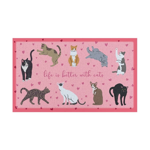 Uksematt 40x70 cm Life Is Better With Cats - Artsy Doormats