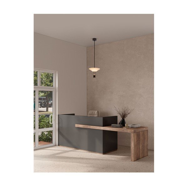Matt must alumiiniumist LED-rippvalgusti akrüülklaasist varjuga, ø 22 cm Anafi - Nova Luce-image-1