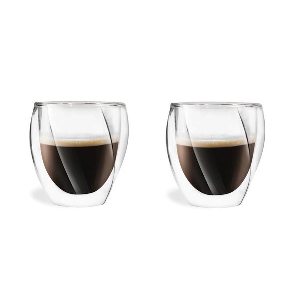 Topeltseinaga cappuccino kruusid 2tk komplektis 250 ml Cristallo – Vialli Design
