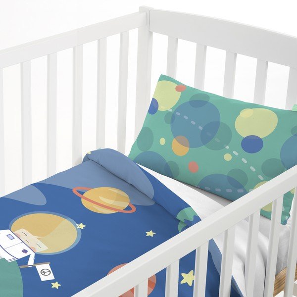 Laste voodipesu puhtast puuvillast , 115 x 145 cm Astronaut - Happynois-image-2