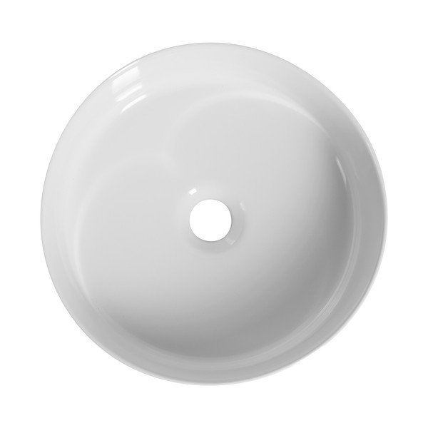 Valge keraamiline ümmargune valamu ø 36 cm Ion - Sapho-image-1