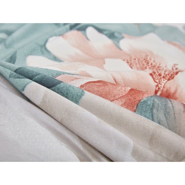 Türkiissinine 3-osaline mikrosatiinist voodipesu üheinimesevoodile 140x200 cm Selma - My House-image-4