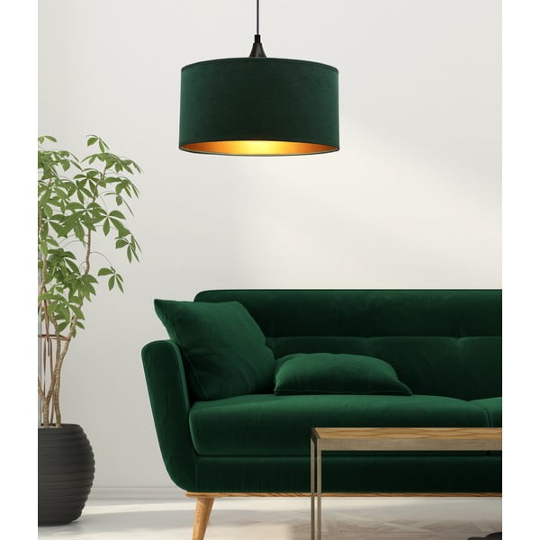 Petrooleumi värvi rippvalgusti tekstiilist varjuga ø 30 cm Maloto - Candellux Lighting-image-1