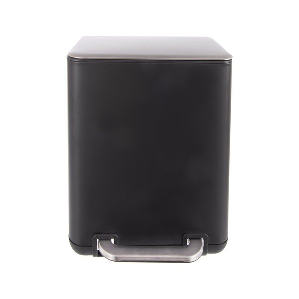 Must roostevabast terasest prügikast 6 l Black - Orion-image-2