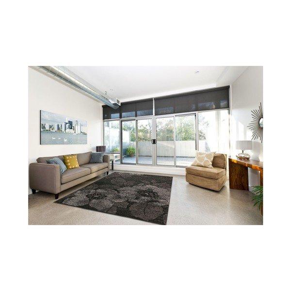 Koberec Webtappeti Intarsio Dark Flower, 140 x 200 cm-image-1