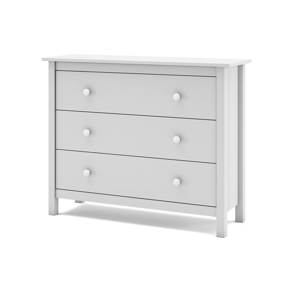 Valge madal lastekapp männipuidust 100x80 cm Max - Marckeric-image-3