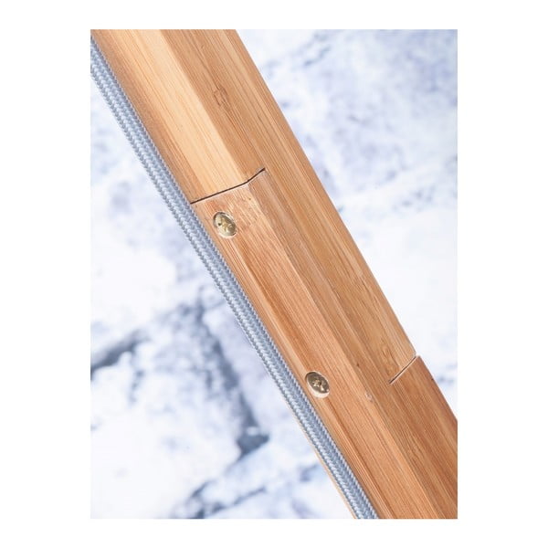 Valge varju ja bambusekonstruktsiooniga põrandalamp Himalaya - Good&Mojo-image-4