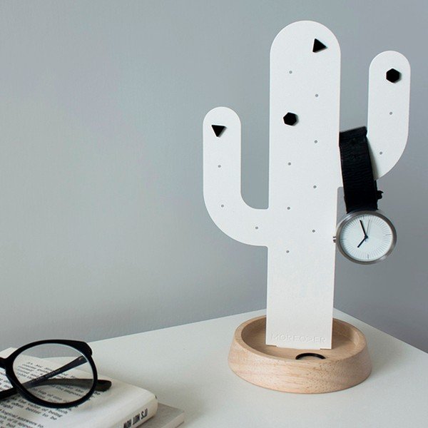 Bílý stojánek na šperky Qualy&CO Cactus-image-1