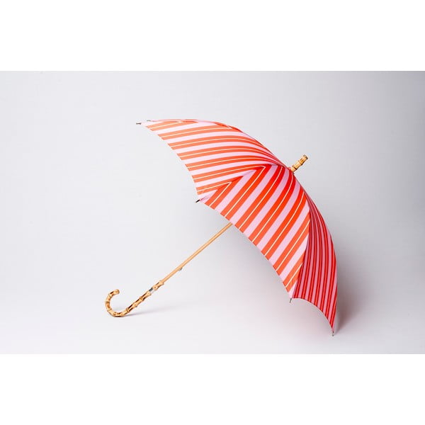 Deštník Stripe, oranžovo-růžový