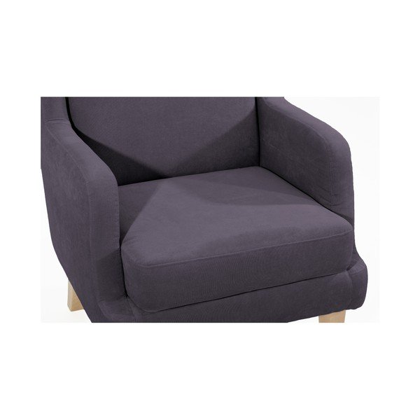 Šedé křeslo ušák Max Winzer Bennet Suede-image-4